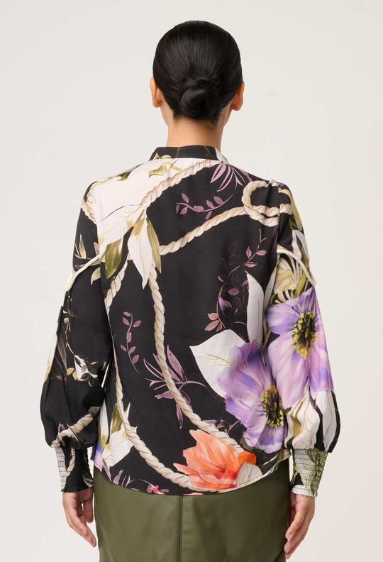 PETITE Harley Viscose Faille Shirt in Tangled Blossom