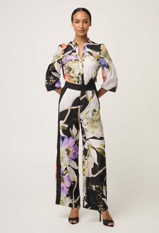 OnceWas Harley ViscoseI Faille Shirt in Tangled Blossom