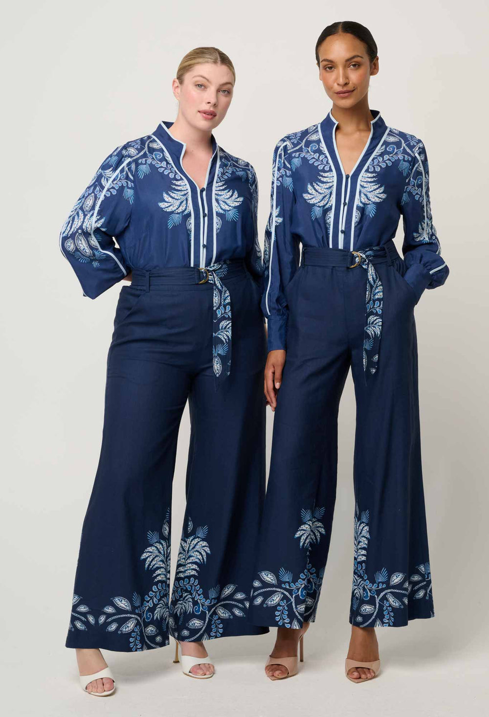 OnceWas Asher Linen Viscose Shirt in Moonlit Batik