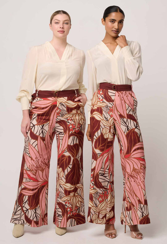 OnceWas Eden Silk Pleated Shirt in Cloud