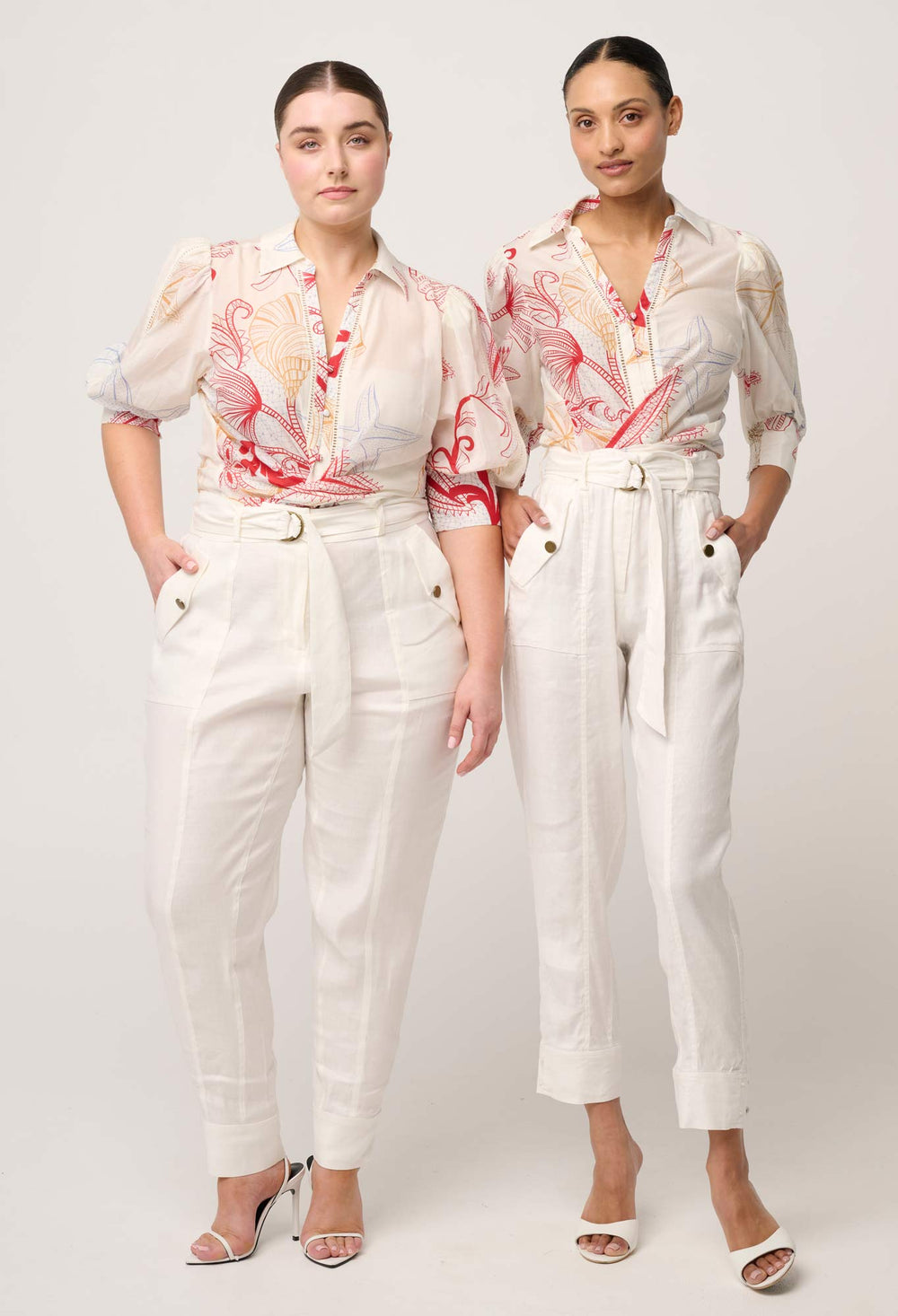 Gwen Cotton Silk Lace Trim Shirt in Maritime Jewel