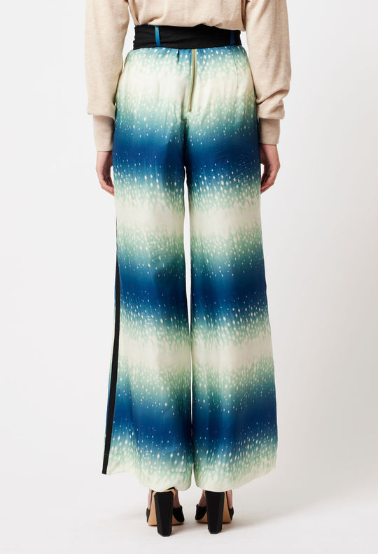 OnceWas Grace Cupro Viscose Pants in Galaxy Print