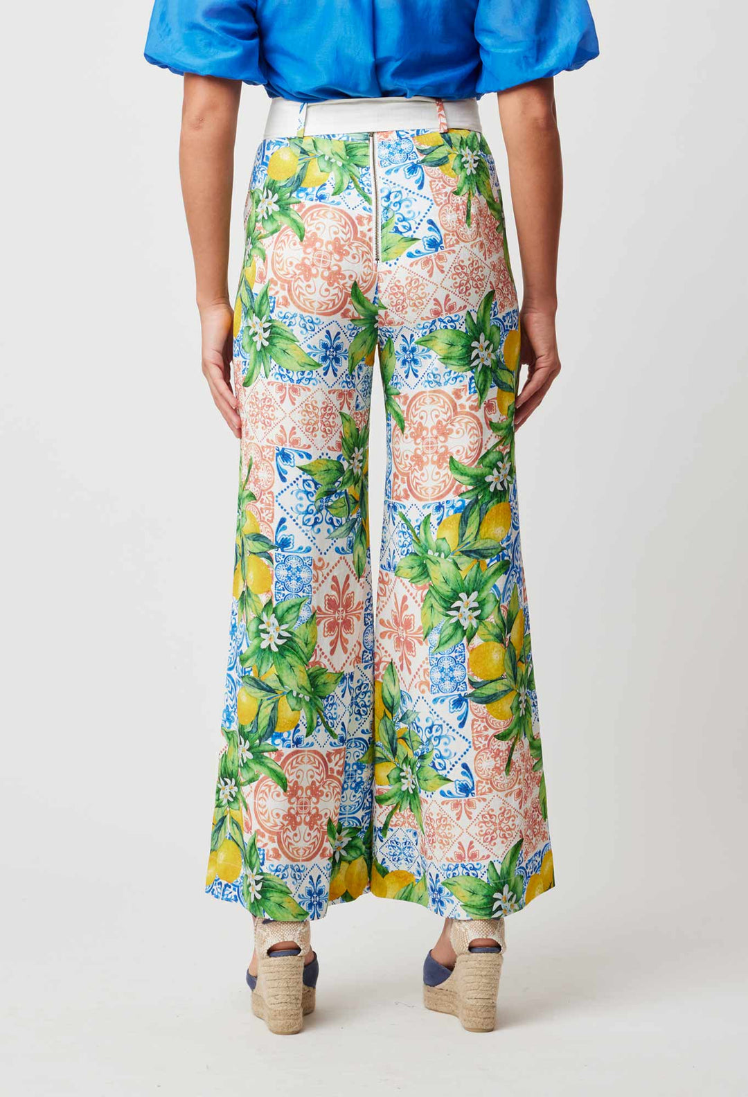 OnceWas Grace Linen Viscose Pant in Limonata