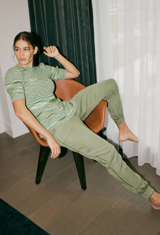 OnceWas Jolie Tencel Joggers in Sage