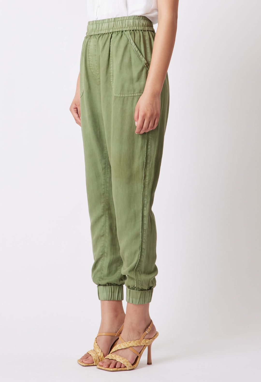 OnceWas Jolie Tencel Joggers in Sage