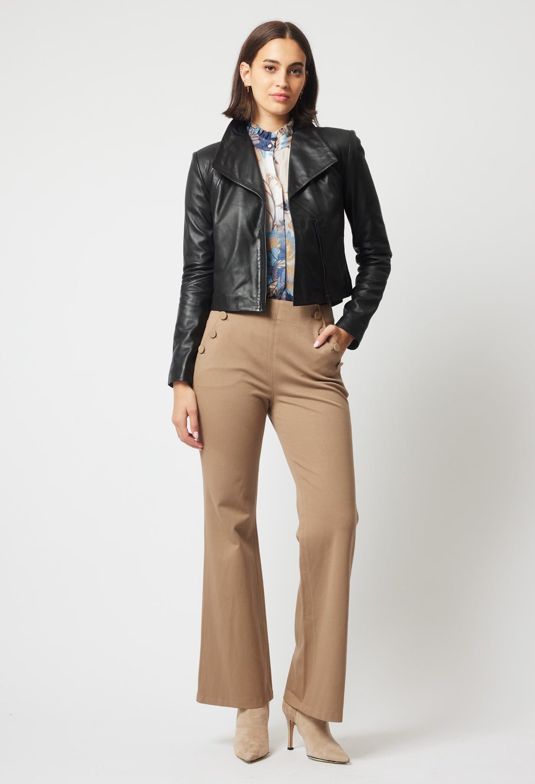 OnceWas Phoenix Viscose Nylon Twill Pant in Sesame