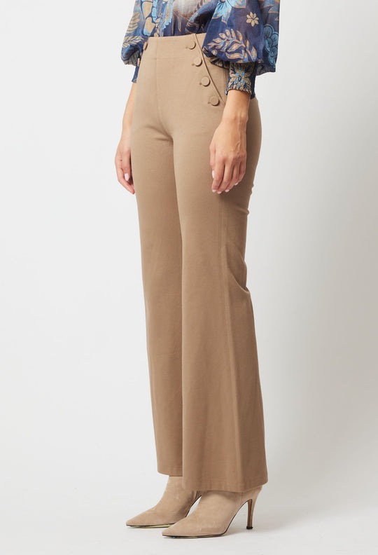 OnceWas Phoenix Viscose Nylon Twill Pant in Sesame