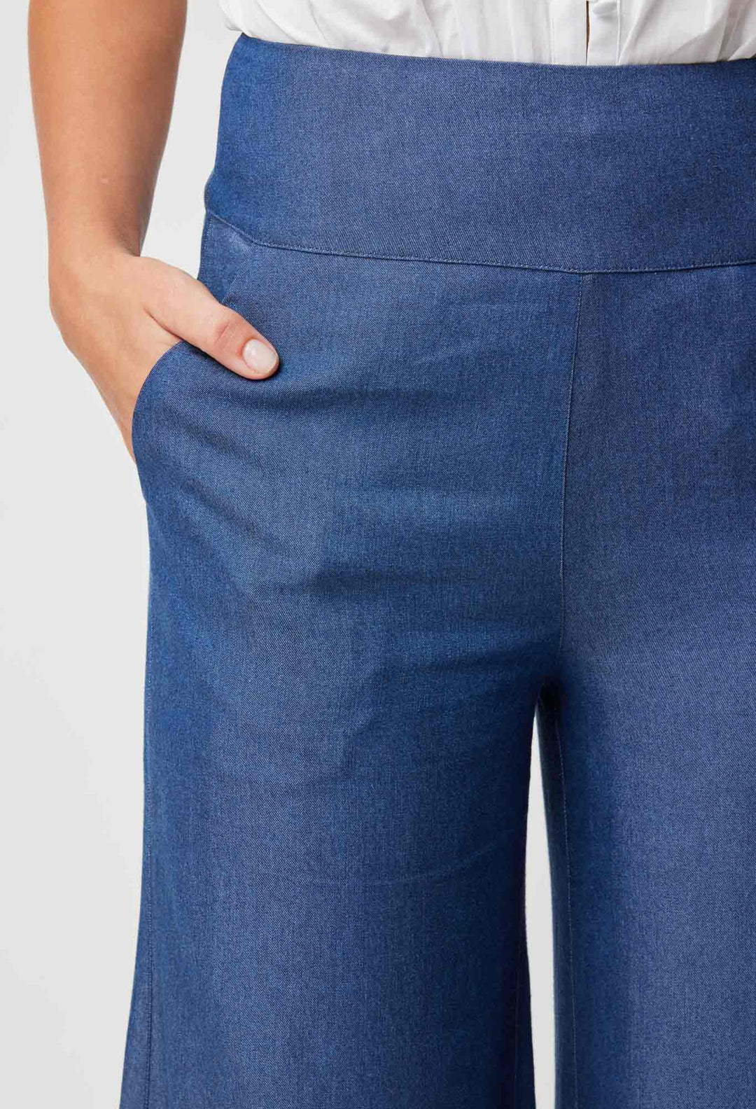 OnceWas Panama Tencel Pant in Dark Denim