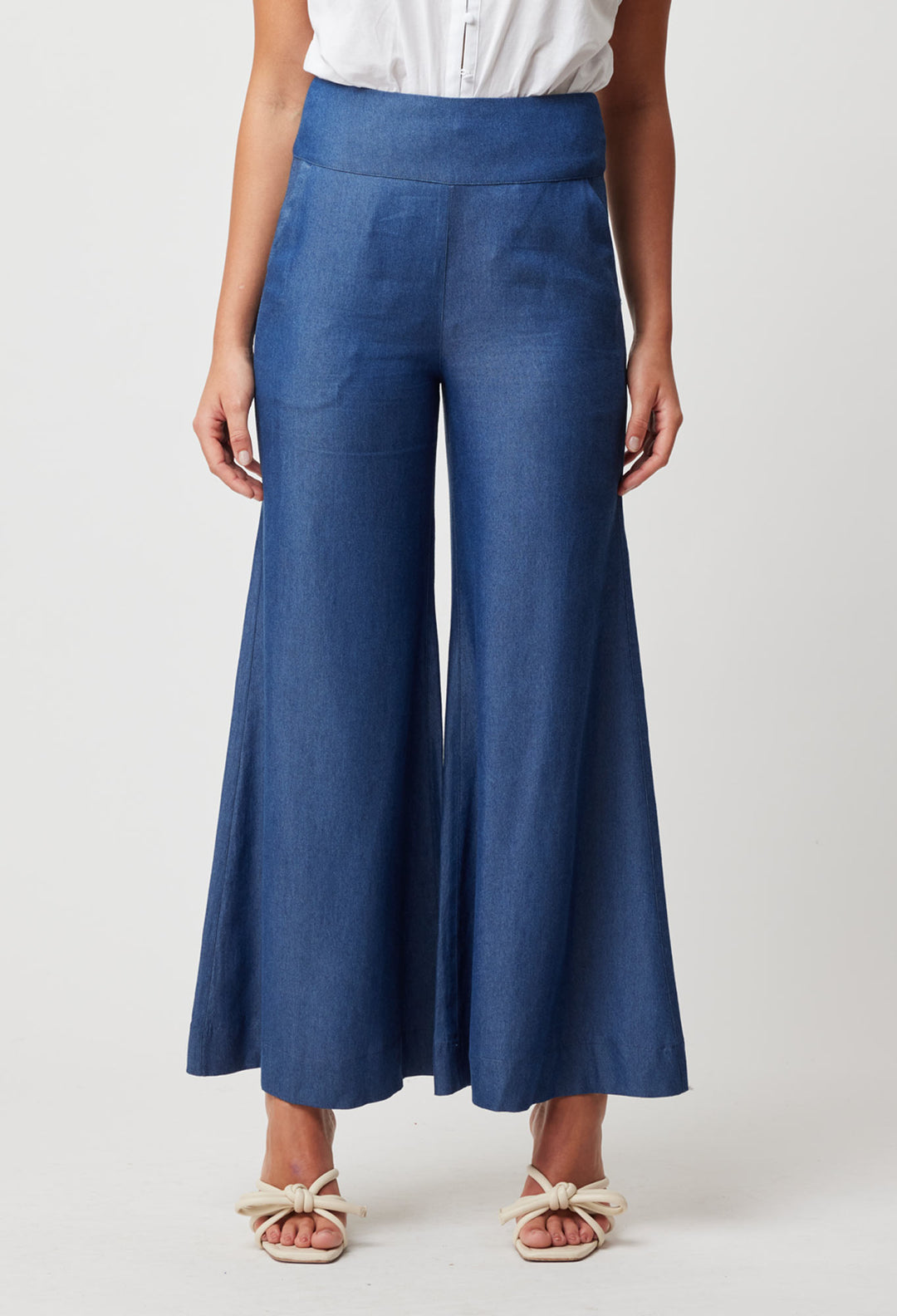 OnceWas Panama Tencel Pant in Dark Denim