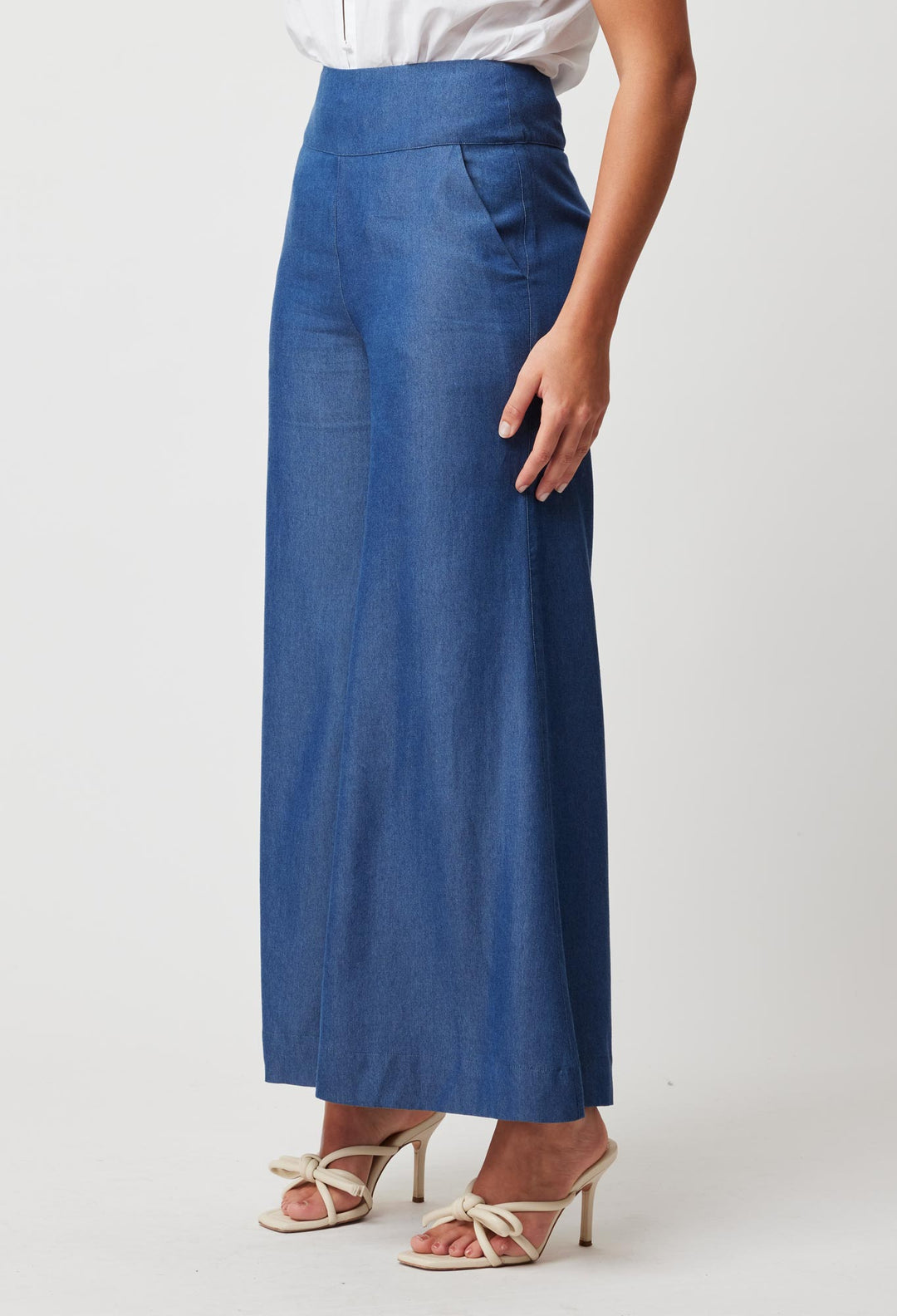 OnceWas Panama Tencel Pant in Dark Denim