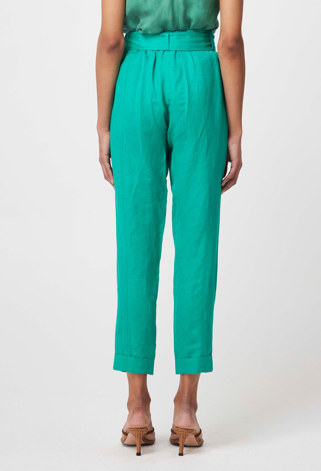 Transit Linen Viscose Pant in Bay Green