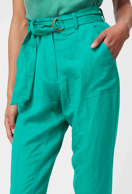 Transit Linen Viscose Pant in Bay Green