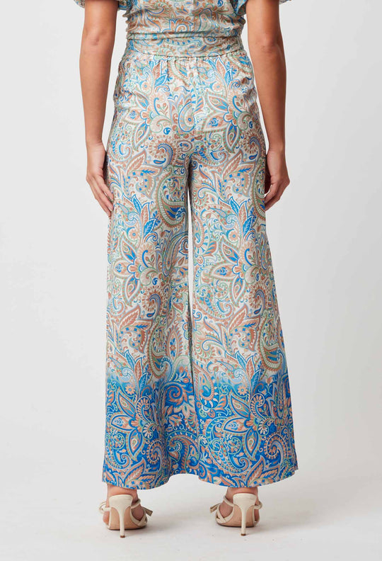 OnceWas Positano Viscose Pant in Capri Paisley Print