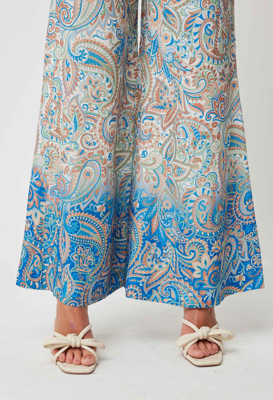 OnceWas Positano Viscose Pant in Capri Paisley Print