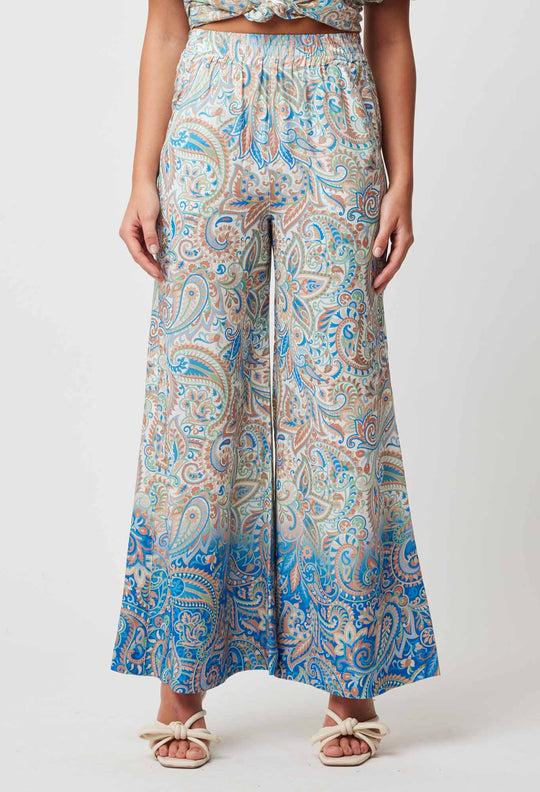 OnceWas Positano Viscose Pant in Capri Paisley Print