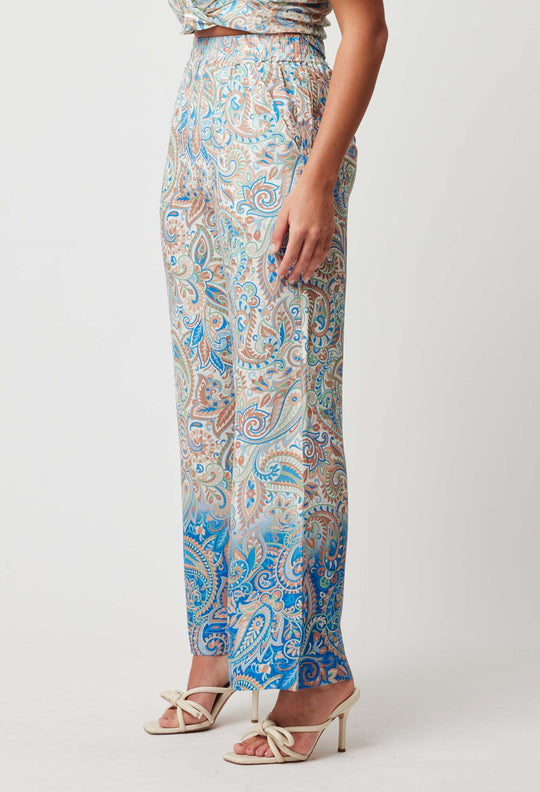 OnceWas Positano Viscose Pant in Capri Paisley Print