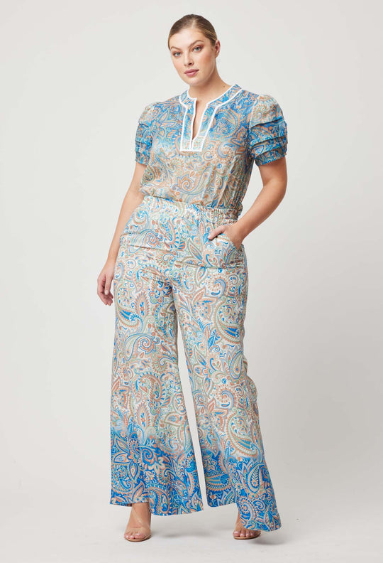 OnceWas Positano Viscose Pant in Capri Paisley Print