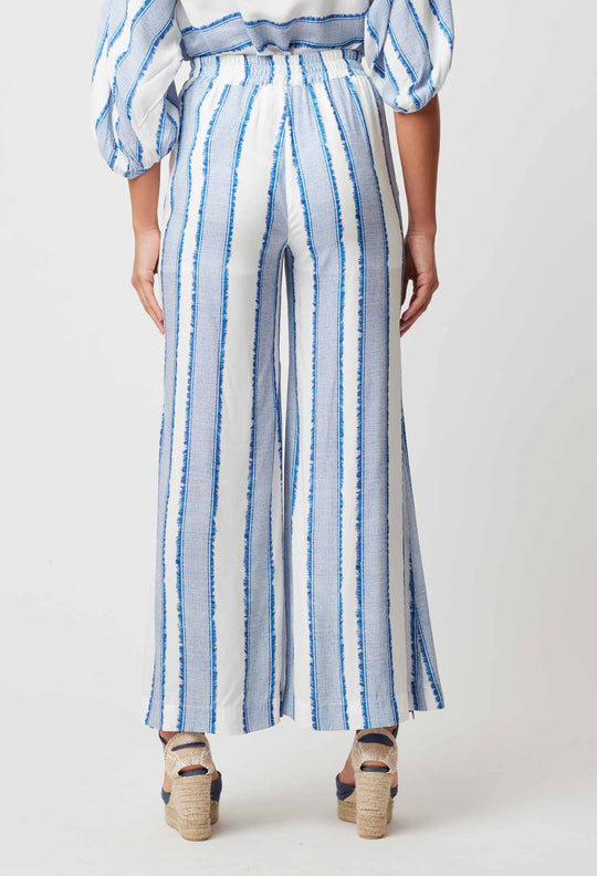 OnceWas Positano Viscose Pant in Sorrento Stripe