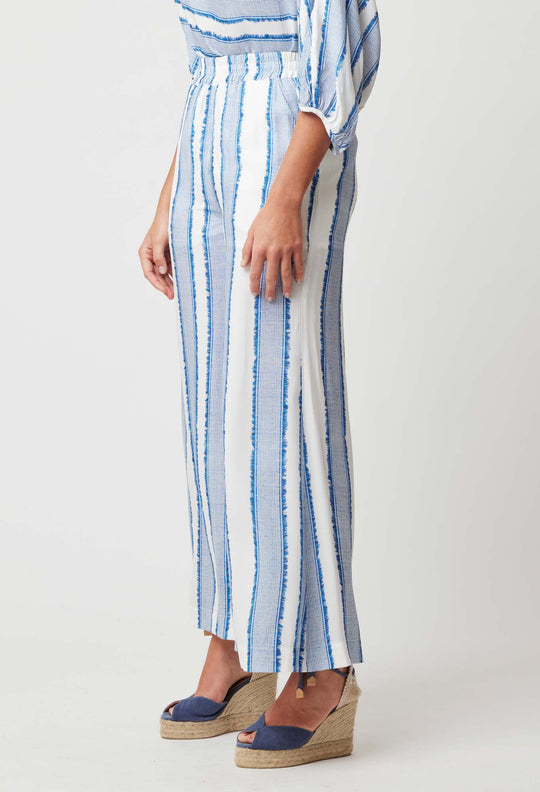 OnceWas Positano Viscose Pant in Sorrento Stripe