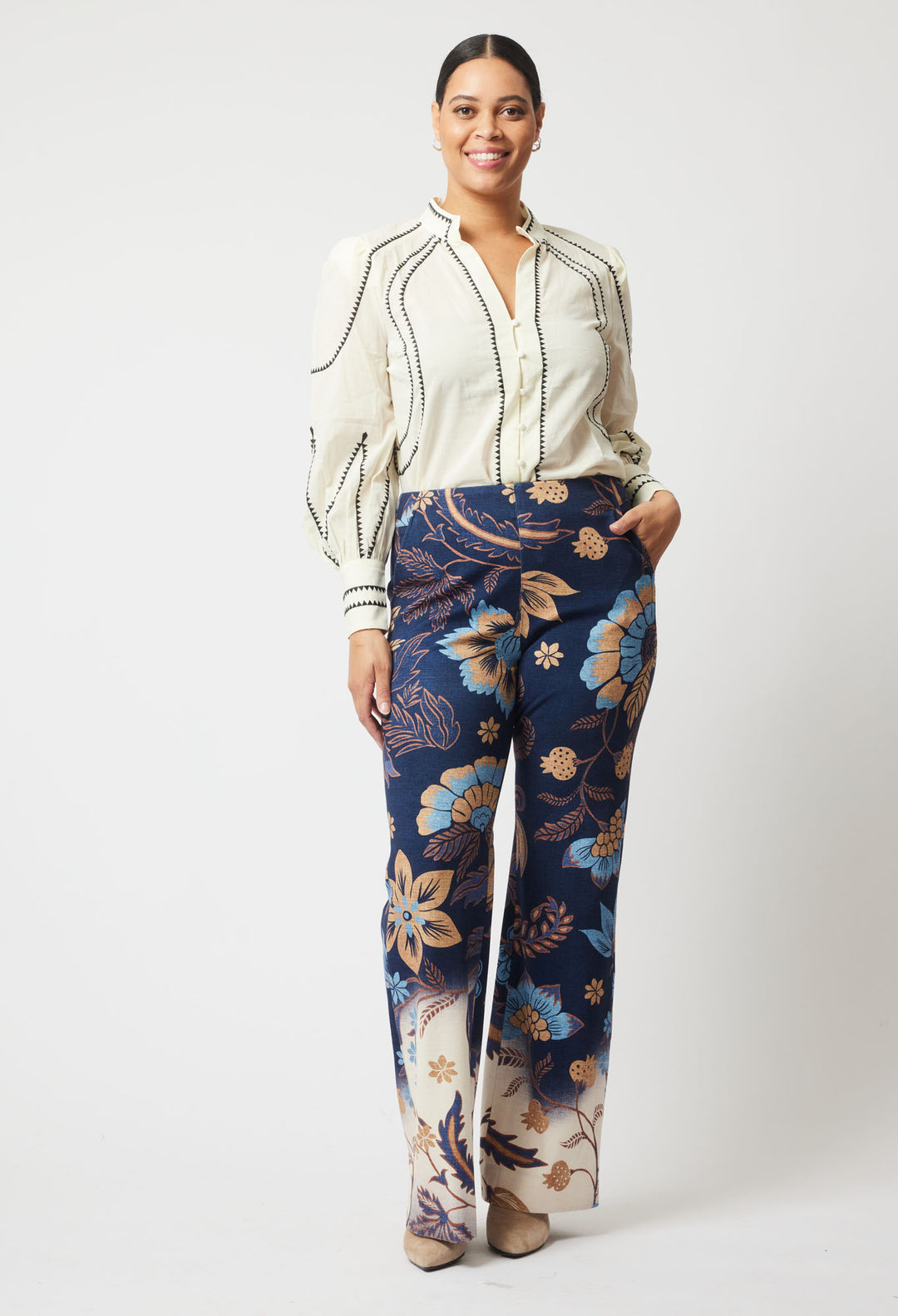 Getty Ponte Pant in Lotus Flower