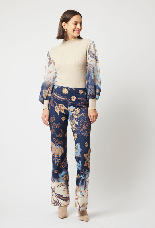 Getty Ponte Pant in Lotus Flower