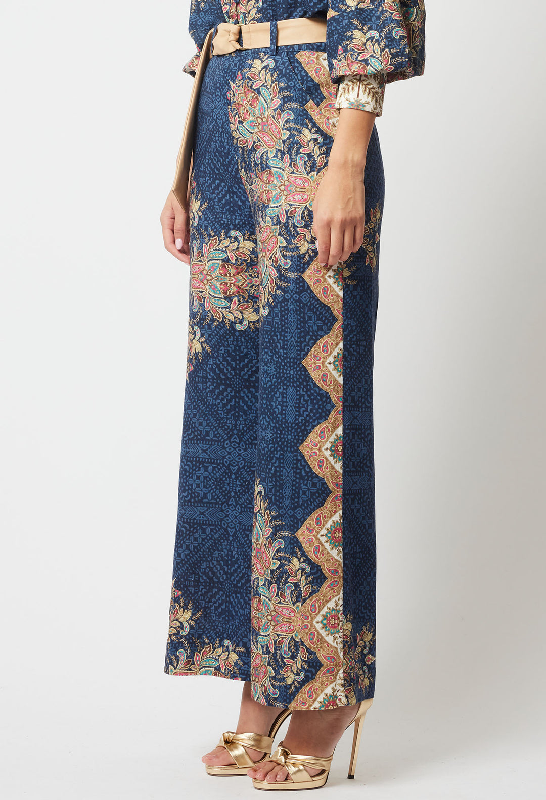 OnceWas Imperial Linen Viscose Pant in Oriental Print