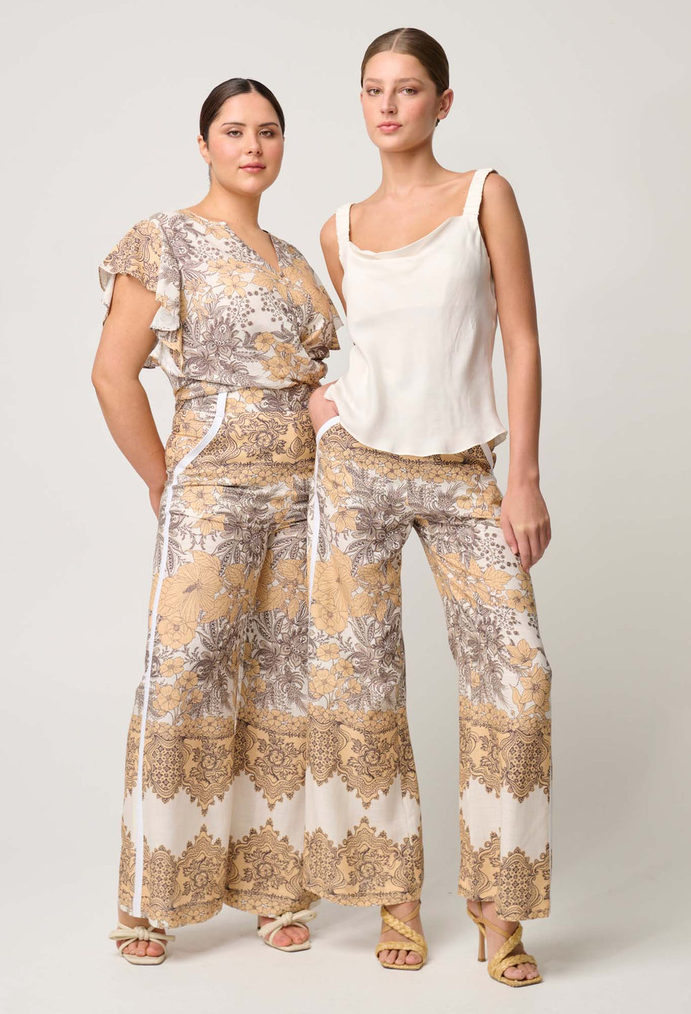 OnceWas Danxia Linen Viscose Pant in Golden Mallow