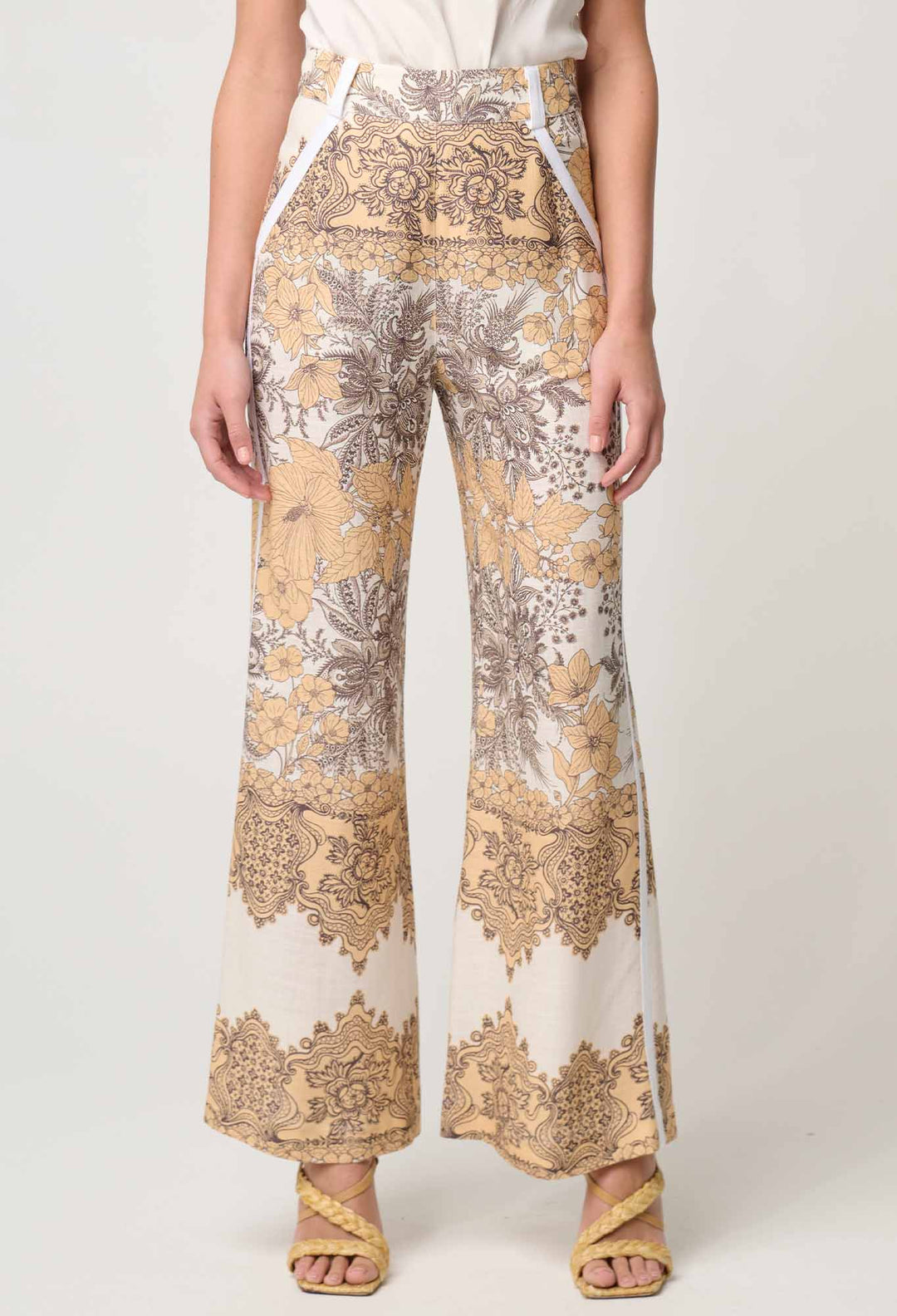 Danxia Linen Viscose Pant in Golden Mallow