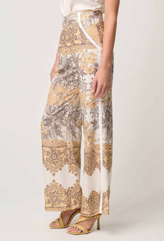 OnceWas Danxia Linen Viscose Pant in Golden Mallow