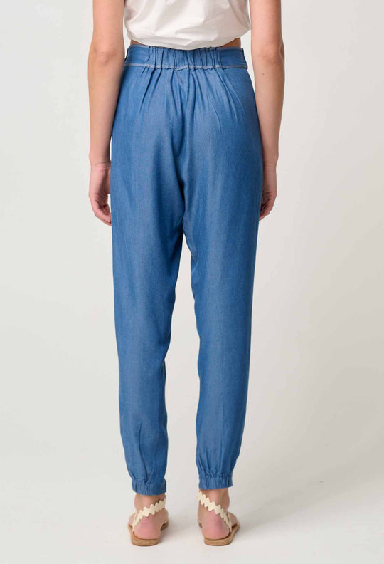 Amoya Tencel Jogger in Indigo