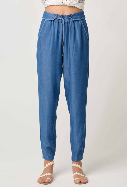 OnceWas Amoya Tencel Jogger in Indigo