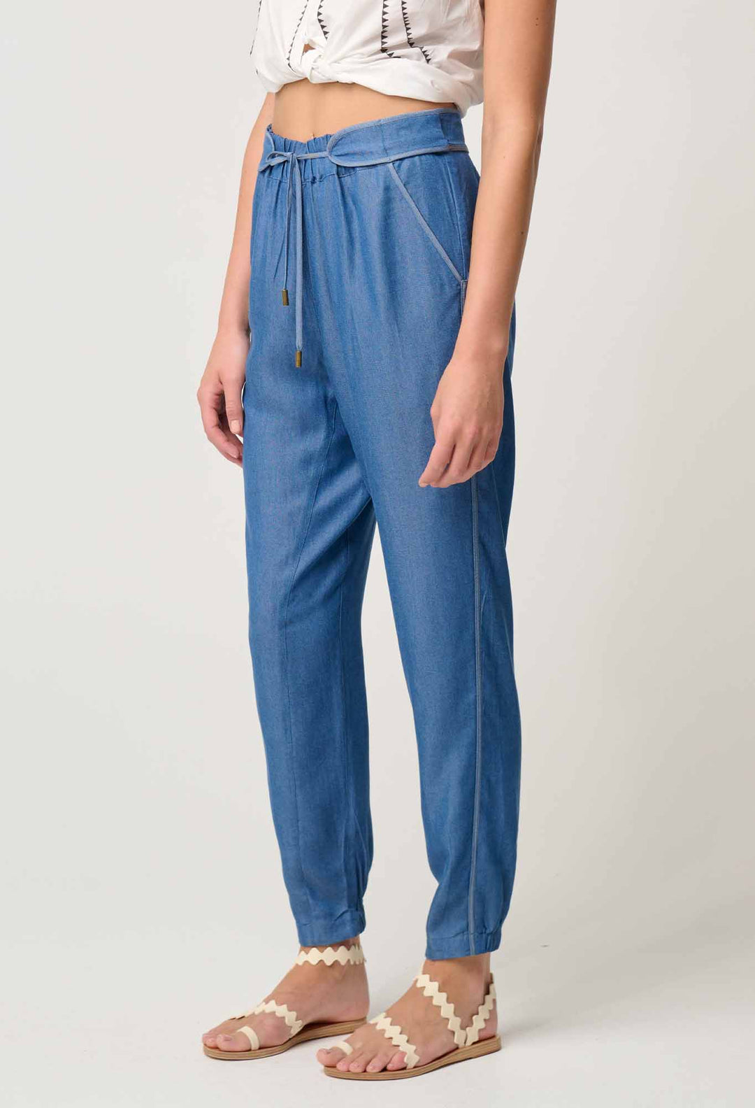 OnceWas Amoya Tencel Jogger in Indigo