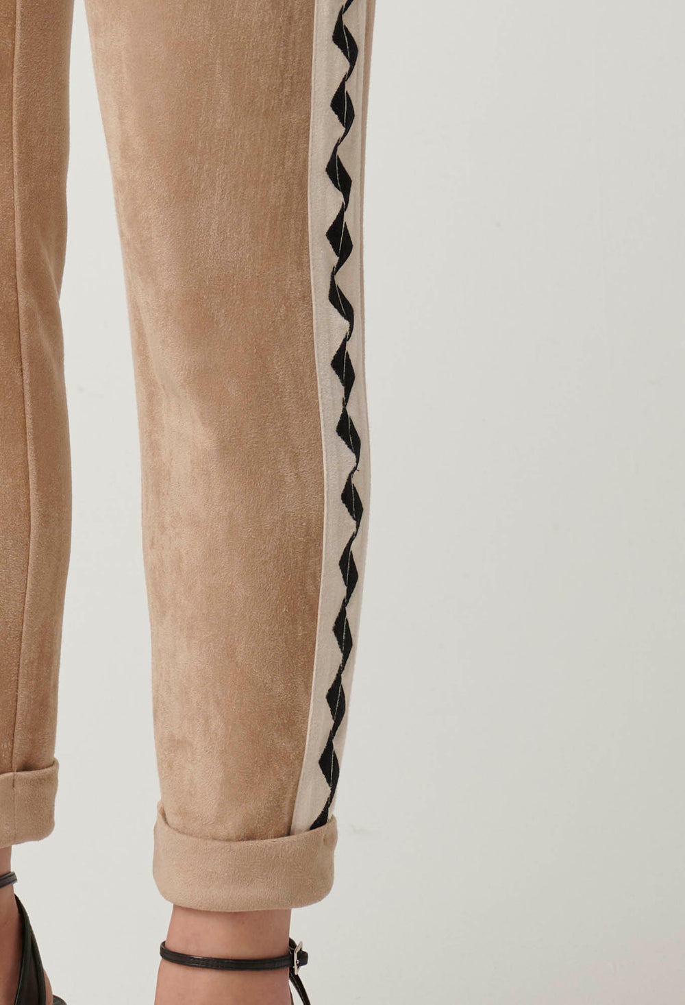 OnceWas Everley Faux Suede Jogger in Wheat