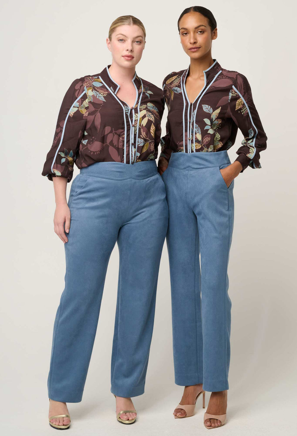 Scarlett Faux Suede Pant in Sky