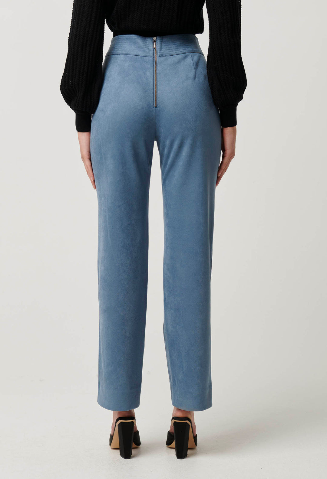 OnceWas Scarlett Faux Suede Pant in Sky