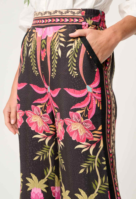 OnceWas Willow Viscose Dobby Pants in Anthos Lótos