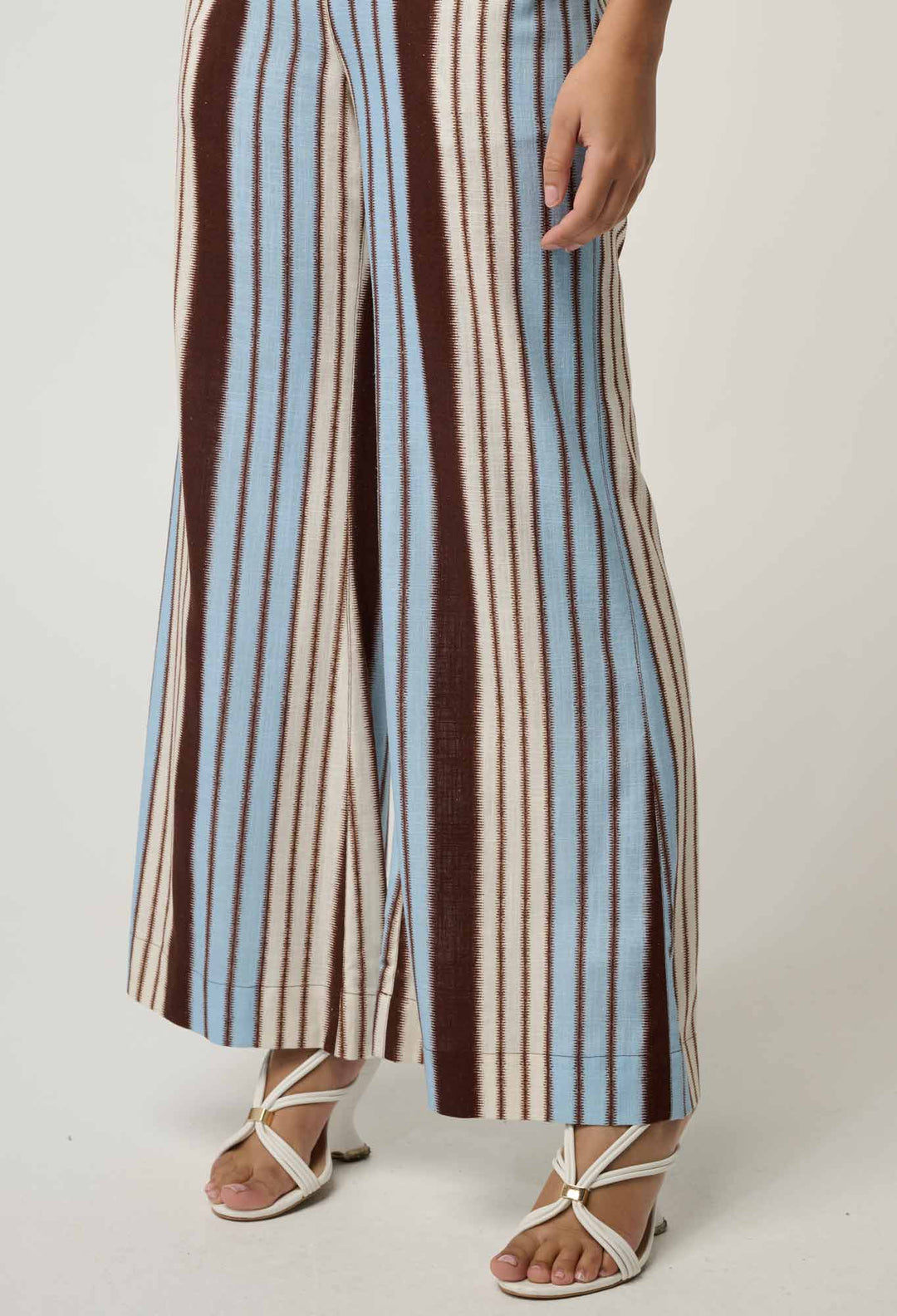Willow Linen Viscose Pant in Iridescent Stripe