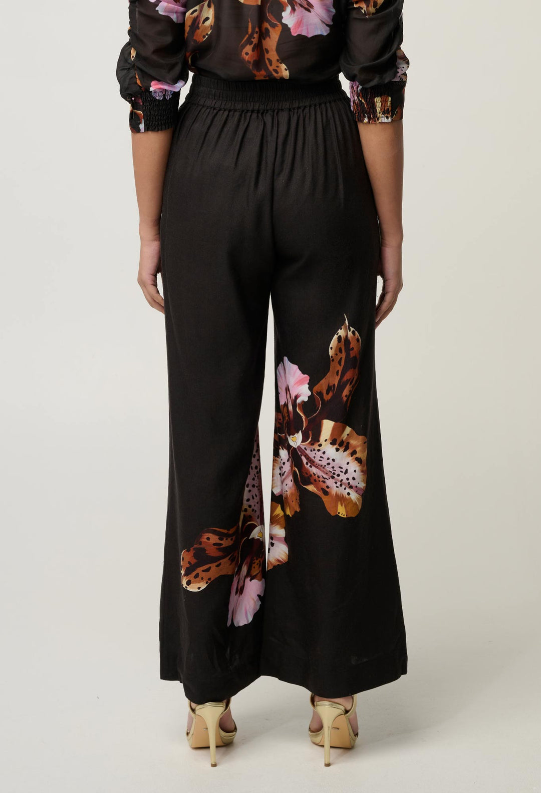 Willow Linen Viscose Pant in Sunset Orchid
