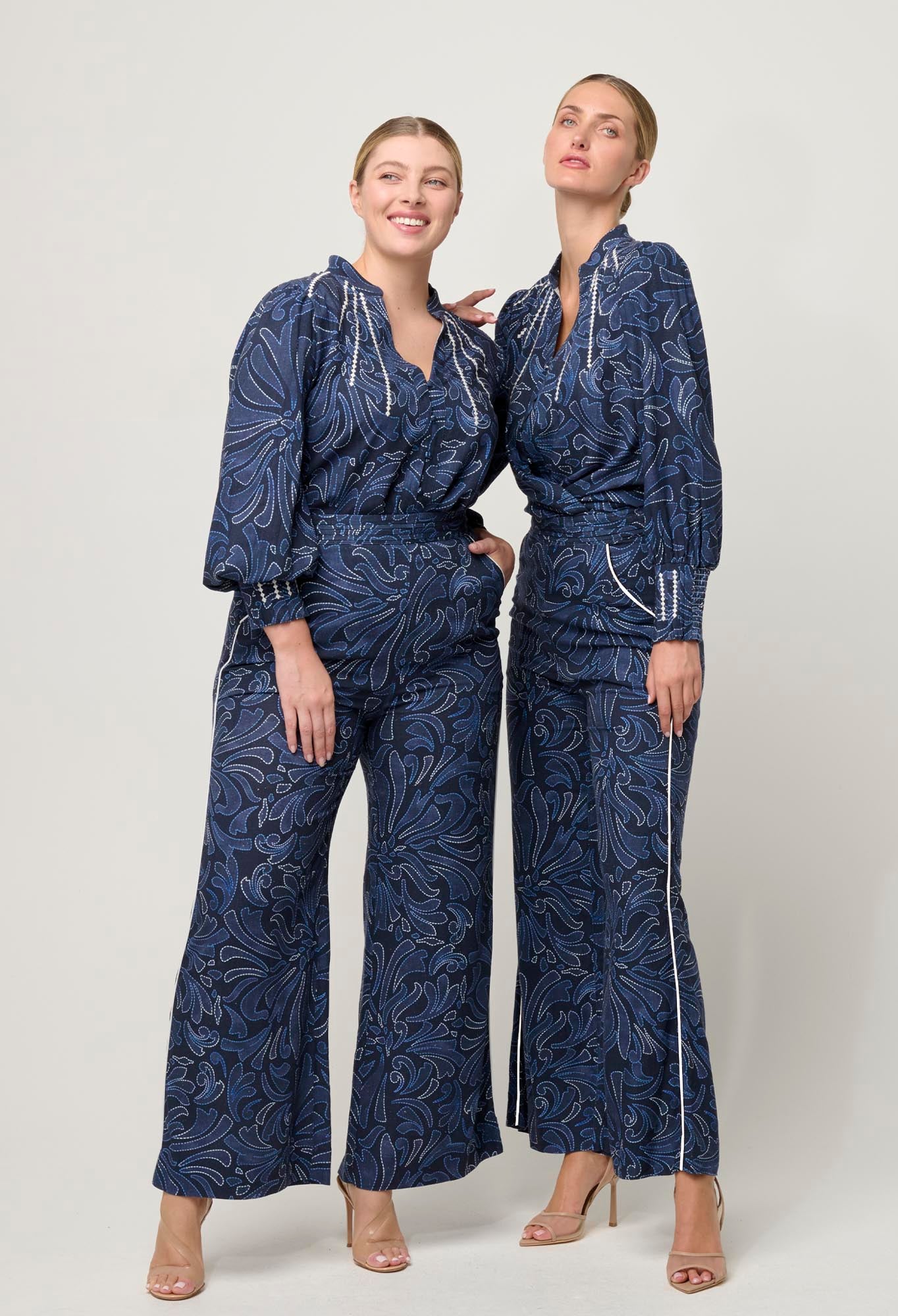 OnceWas Merida Linen Viscose Pant in Altamira