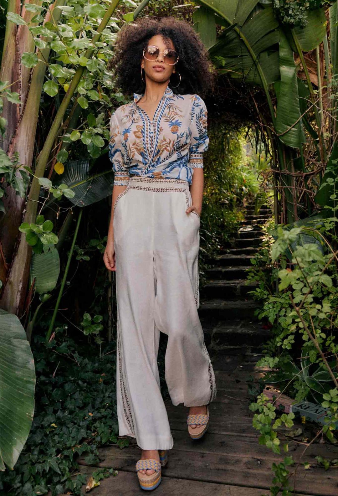 OnceWas Zara Linen Viscose Pant in Ivory