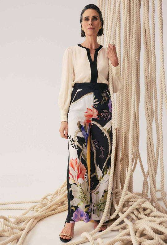 Sorrel Wide Leg Pant in Tangled Blossom