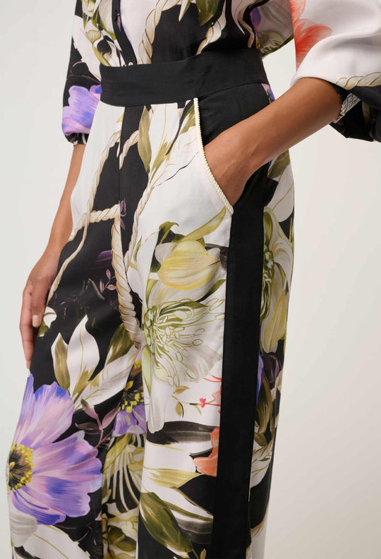 OnceWas Sorrel Wide Leg Pant in Tangled Blossom