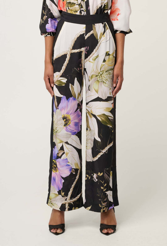 OnceWas Sorrel Wide Leg Pant in Tangled Blossom