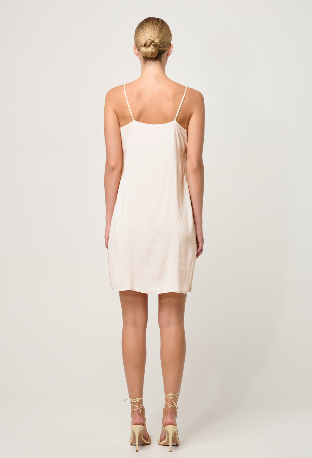 OnceWas Viscose Slip Dress in Ivory