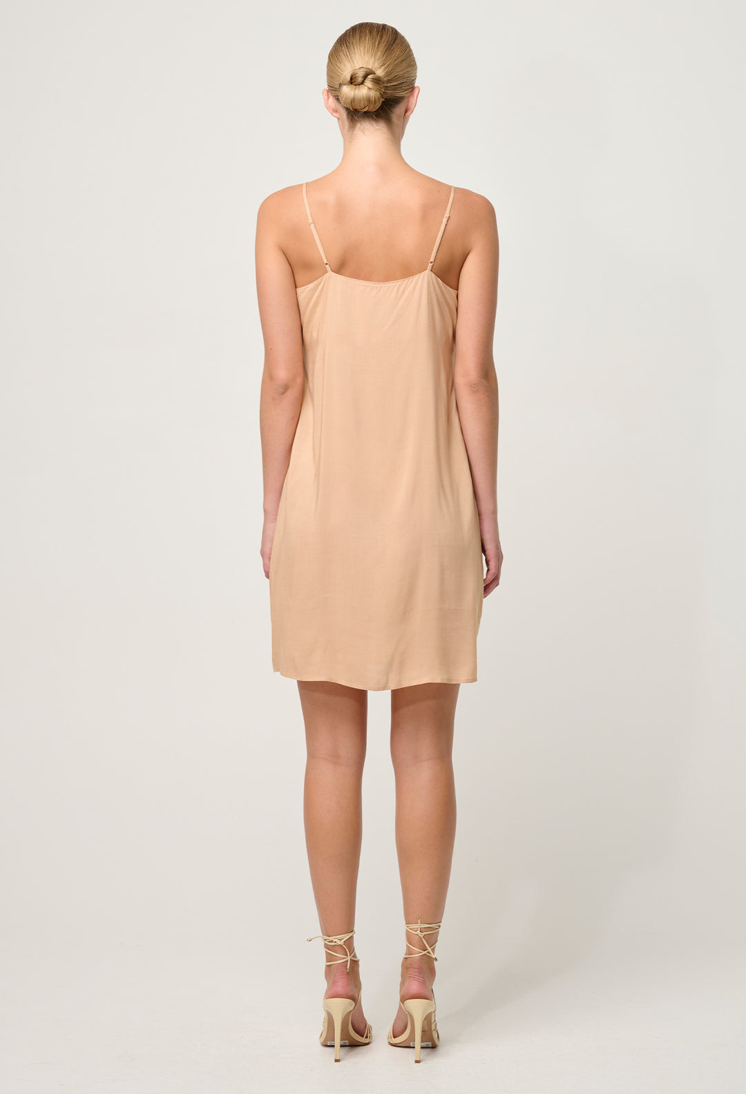 OnceWas Viscose Slip Dress in Nude