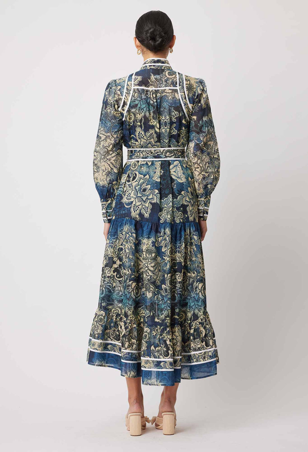 OnceWas Pantea Silk/Cotton Dress in Esfahan Print