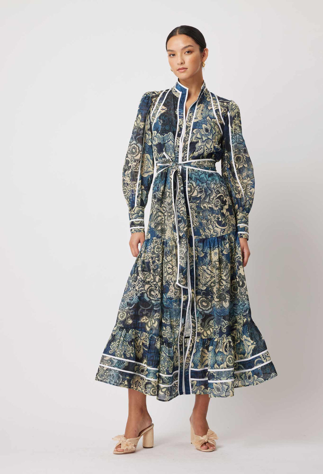 OnceWas Pantea Silk/Cotton Dress in Esfahan Print