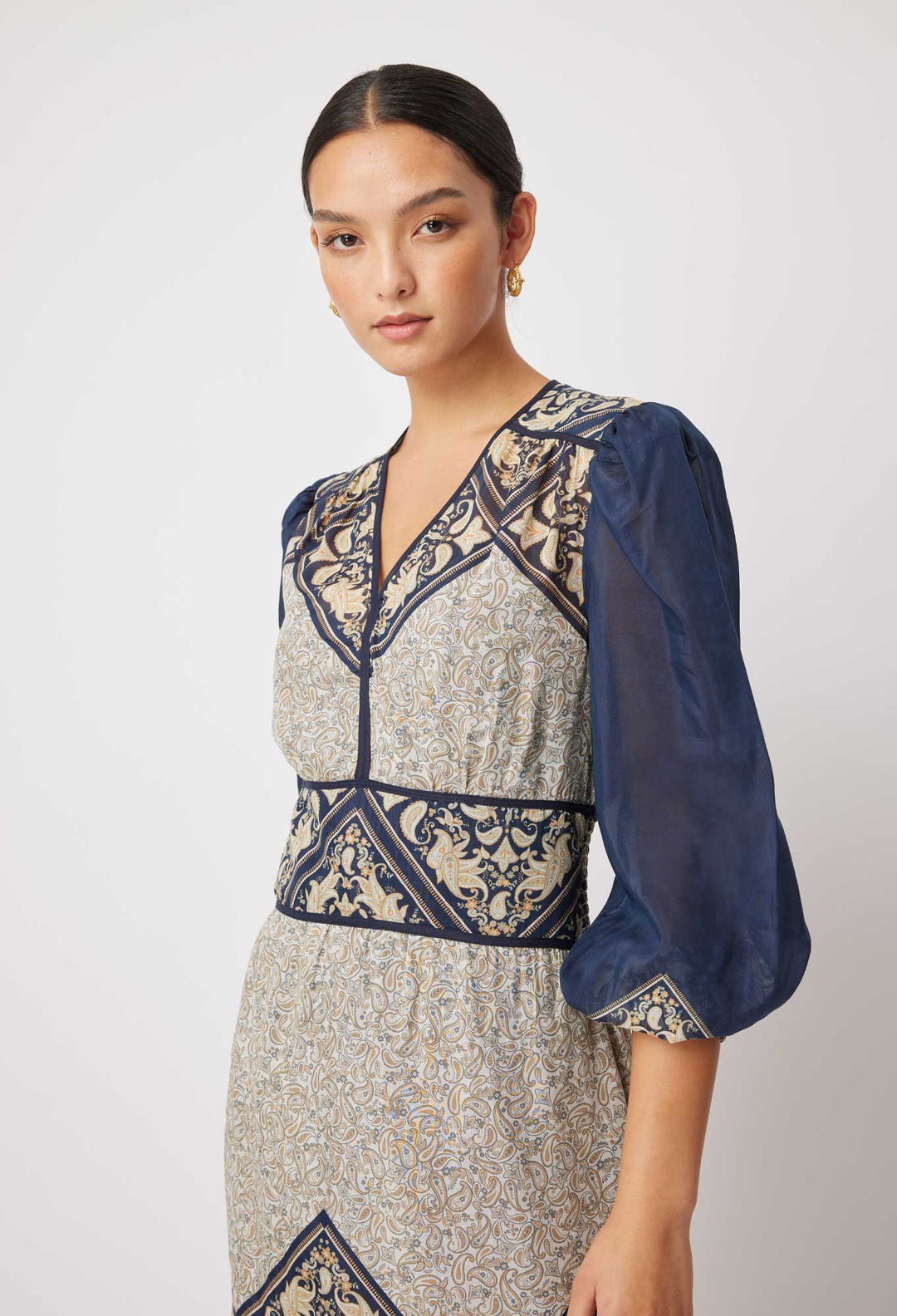 OnceWas Kasbah Silk/Cotton Dress in Nomad Mosaic