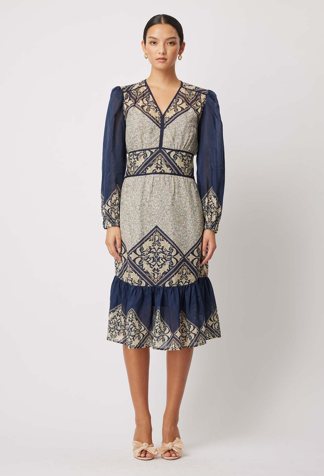 OnceWas Kasbah Silk/Cotton Dress in Nomad Mosaic