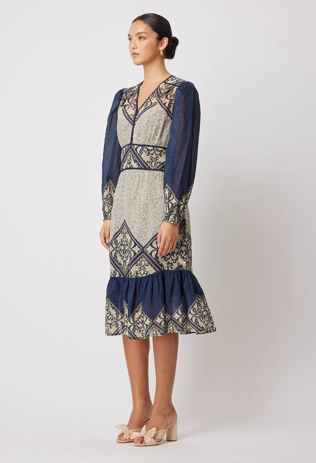 OnceWas Kasbah Silk/Cotton Dress in Nomad Mosaic